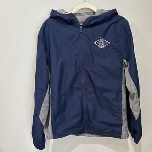 Vintage 1971 DISNEY PARKS Blue Nylon Windbreaker Hooded Jacket Size S